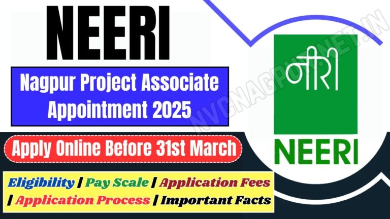 NEERI Nagpur Project Associate Appointment 2025