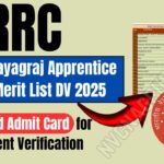 RRC NCR Prayagraj Apprentice 3rd Merit List DV 2025