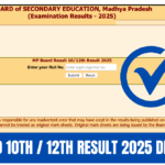 MP Board 10th& 12th Result 2025
