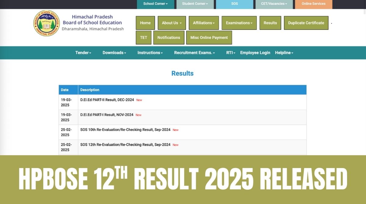 HPBOSE 12th result 2025: Check @hpbose.org Roll Number wise, Topper List
