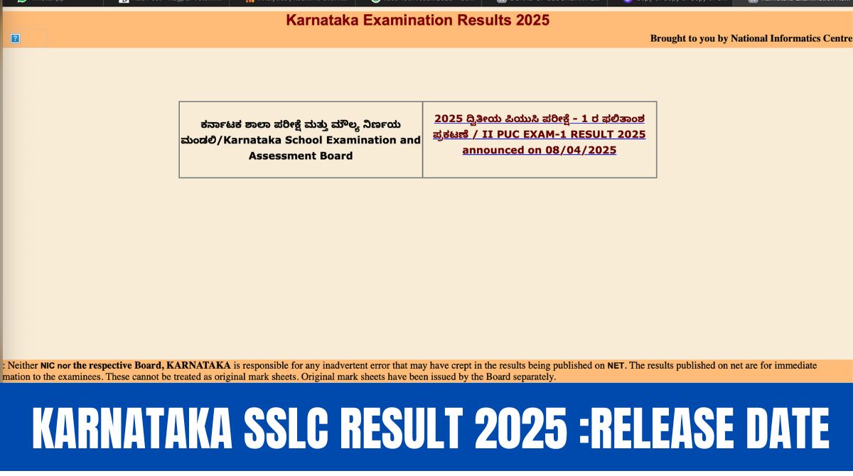 KSEAB SSLC Result 2025: Karnataka 10th Scorecard , Release Date [Direct Link]